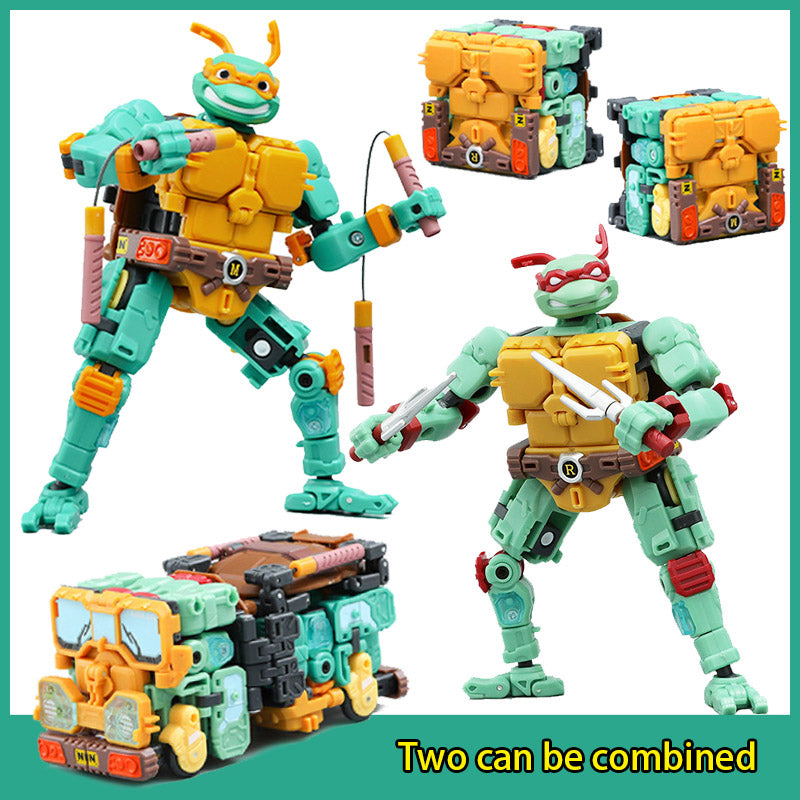 52TOYS BEASTBOX TURTLES MB19+MB18 合体 塗装済み可動フィギュア 2体