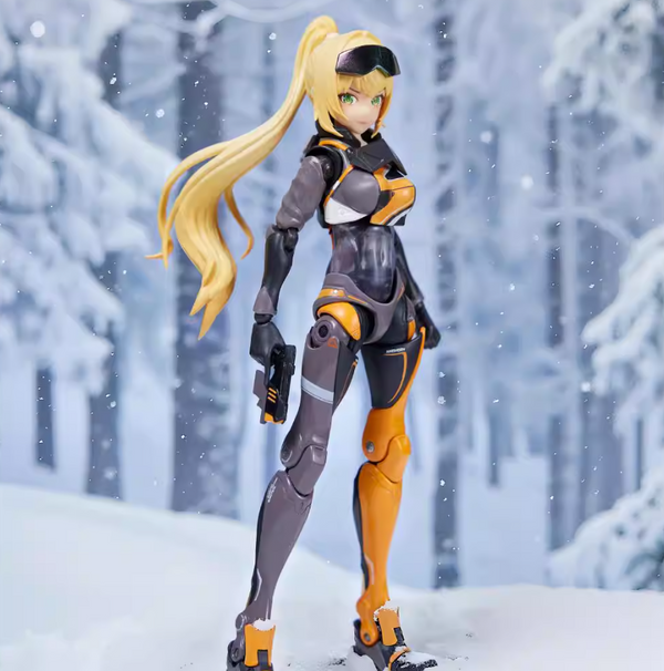 Jiujie Mowan Ski Sports Extreme Girl Ling Shuang Alloy Machine Girl 1/12 Action Figure Toy