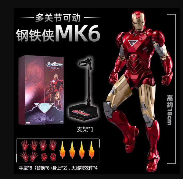 ZDTOYS MK6 7 inches  IRON MAN 1906-06  Toy Figure