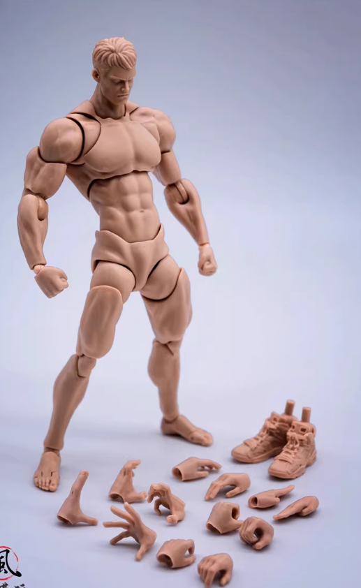 Wind Toys 1/12 Scale Super Movable Male Body for 6 inch Man Action Figure Yellow Skin