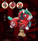 ‌AtomBox‌ Little Horse Lulu the Twelve Zodiac Animal Transforming Mecha Toys, Figurines, Trendy Toys, Ornaments, and Gifts