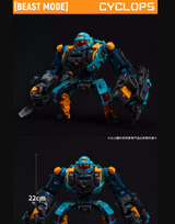 52TOYS BEASTDRIVE BD-13 Cyclops Deformation Toys Action Figure, Converting Toys in Vehicle and Beast, Perfect Birthday Party Gift for Teens and Adults