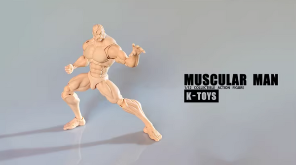 K Toys 1/12 KT01 Strong Muscular Male Body Yellow Version-KT01B