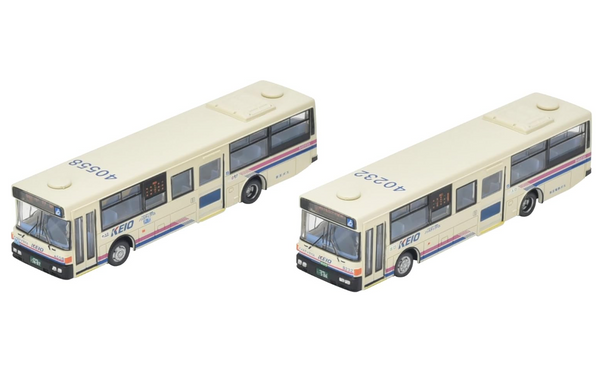 The Bus Collection Bath Colle Kyo Bus Goodbye Seisho 96MC Medium Long Car, Kyo Electric Railroad Bus Color, Set of 2 Diorama Supplies