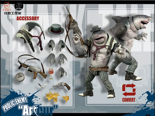 Fury Toys Abyssal Power Shark Tale Wave 1 Pudlic Enemy Arthur