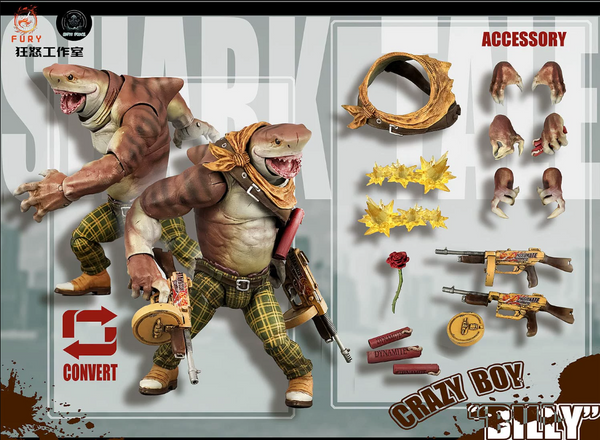 Fury Toys Abyssal Power Shark Tale Wave 1 Crazy Boy Billy