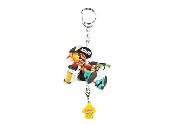 Splatoon 2 Girl (Splra Maneuver) B Acrylic Keychain with Rubber Charm