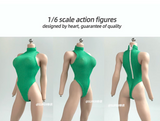 SUPER 1/6 Female bodysuit, sleeveless, high-cut Cammy bodysuit, green