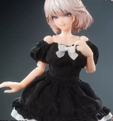 Snail Shell 1/12 Silk Puff-Sleeved Dress Black Version