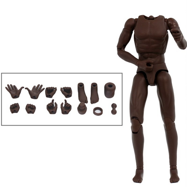 1/6 scale male body SU-13 brown black