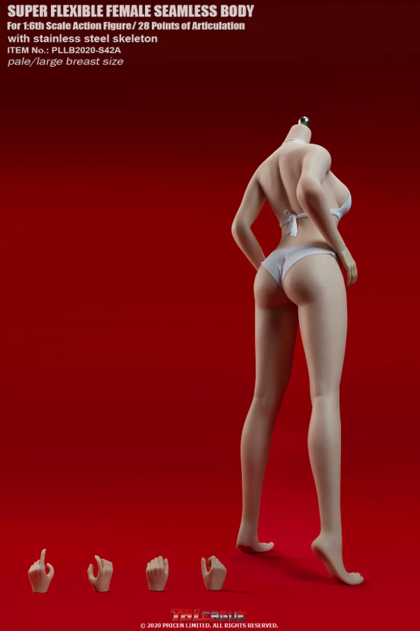 Super-Flexible Female Seamless 1/6 Scale Pale Large Bust Body (S42)