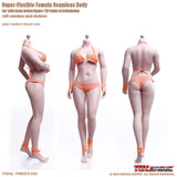 Buxom Woman Super-Flexible Female Seamless 1/6 Scale Pale Medium Bust Body (S28A)